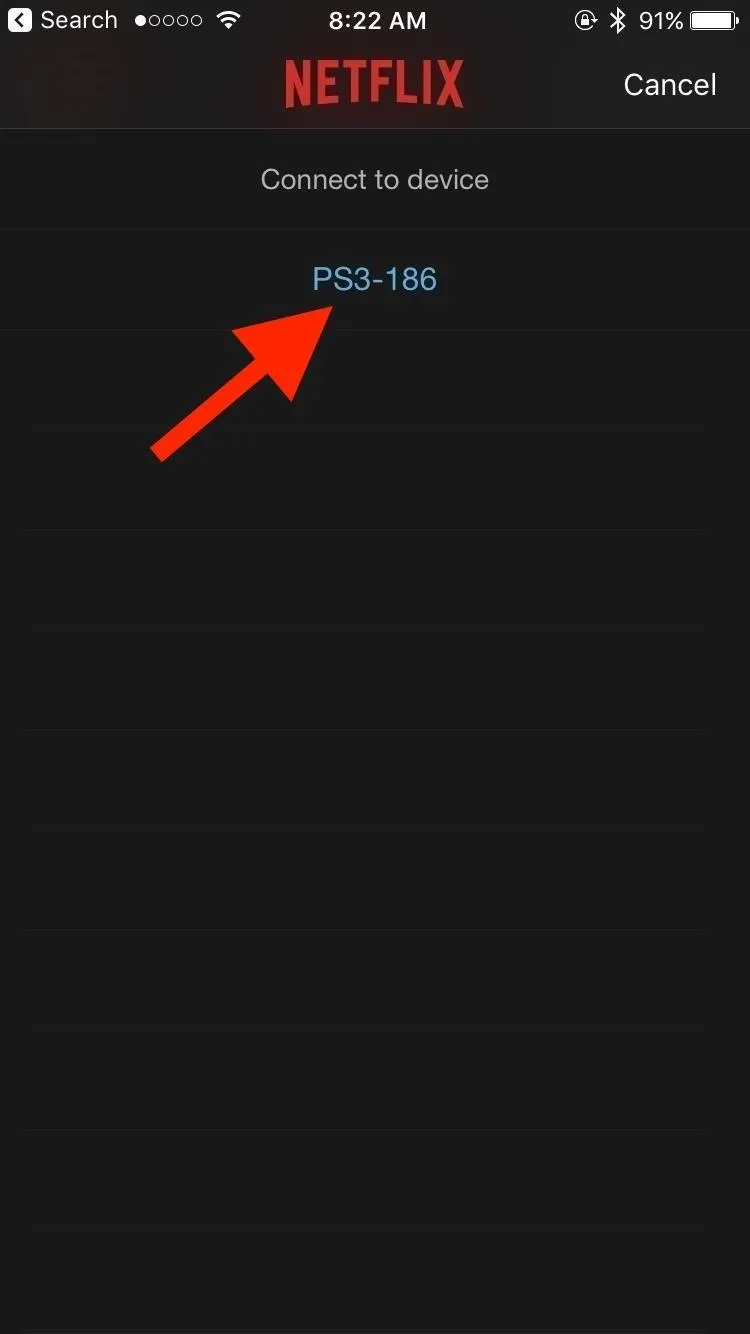 Cast to TV screen in NetMirror app